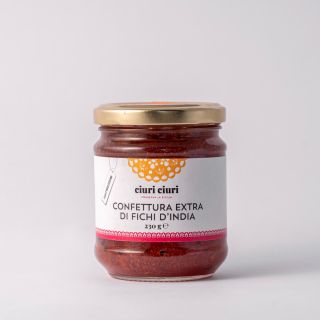 Confettura extra di fichi d’Inda, marmellata siciliana da 230 grammi in vasetto di vetro, prodotto tipico siciliano in vendita su ciuriciuri.shop