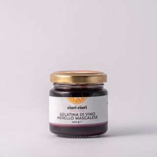 Gelatina di vino Nerello Mascalese, conserva siciliana dolce da 100 grammi in vasetto di vetro, conserva siciliana in vendita su ciuriciuri.shop