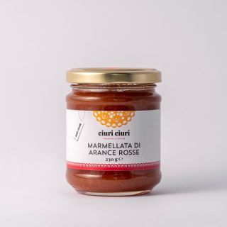 Marmellata di arance rosse, marmellata di agrumi siciliani da 230 grammi in vasetto di vetro, conserva siciliana in vendita su ciuriciuri.shop