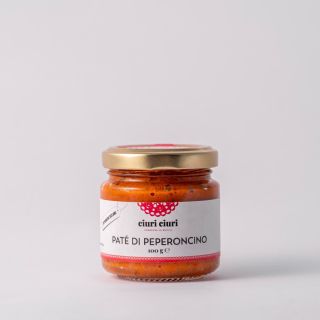 Paté di peperoncino, paté da 100 grammi in vasetto di vetro, prodotto tipico siciliano in vendita su ciuriciuri.shop