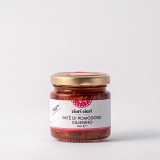 Paté di pomodoro ciliegino, paté da 100 grammi in vasetto di vetro, conserva siciliana in vendita su ciuriciuri.shop